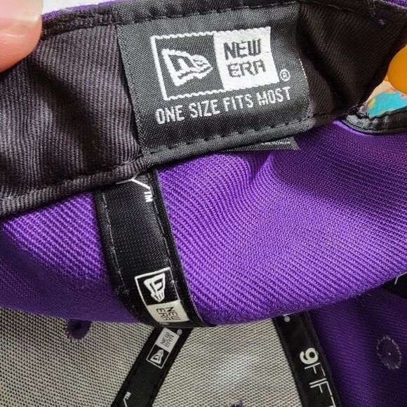 New Era NBA Los Angeles Lakers Purple Gold Snapback Hat Baseball Cap Kobe LeBron - Picture 7 of 11